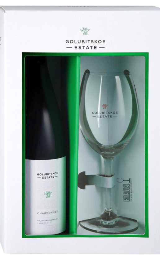 Golubitskoe Estate Chardonnay gift box with Riedel glass
