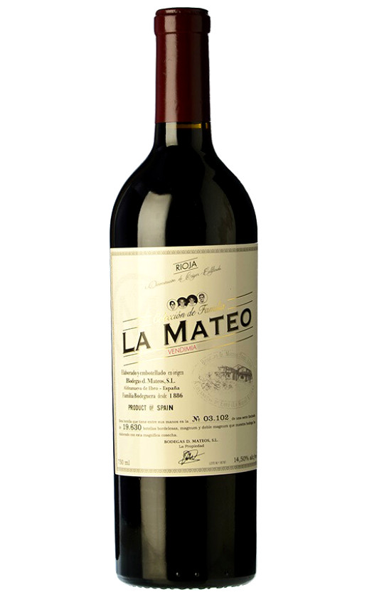 La Mateo Coleccion de Familia Vendimia Rioja 2015