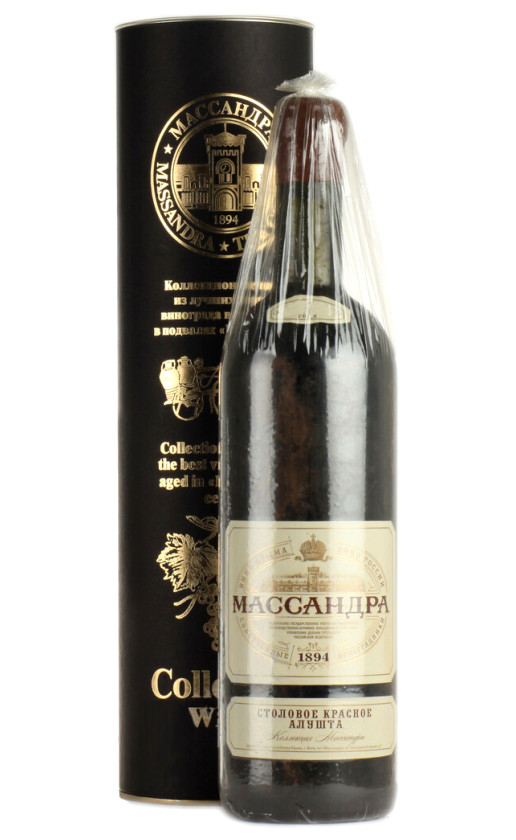 Массандра Коллекционное вино Столовое красное Алушта 2007 в тубе