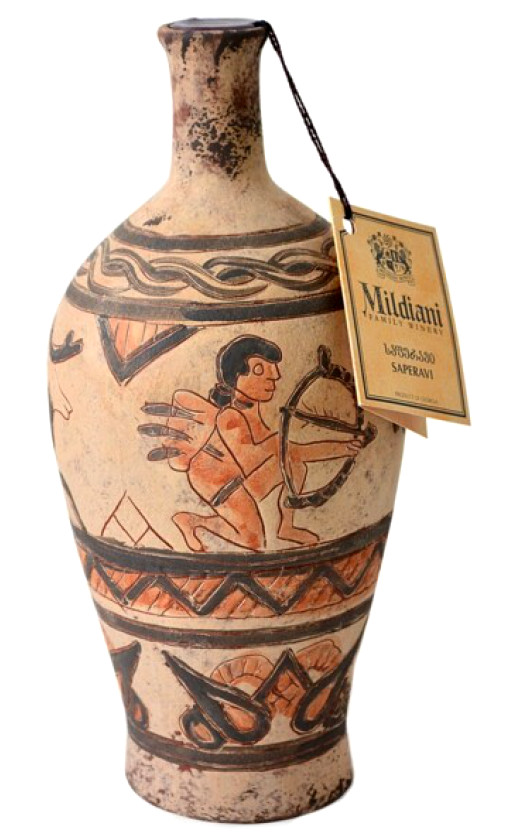 Mildiani Saperavi ceramic bottle