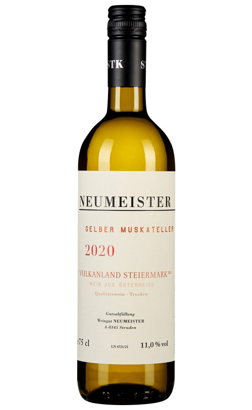 Neumeister Gelber Muskateller Vulkanland Steiermark 2020