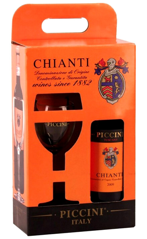 Piccini Chianti gift box with glass