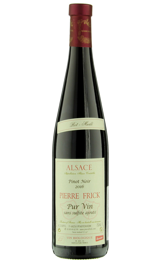Pierre Frick Pinot Noir Rot-Murle Alsace 2016