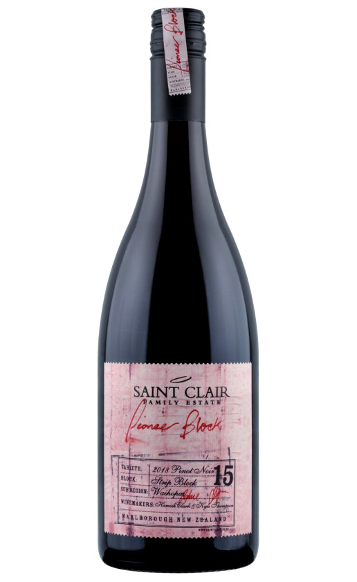 Saint Clair Pioneer Block 15 Strip Block Pinot Noir 2018